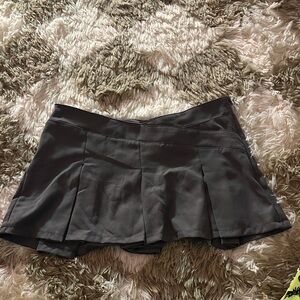 Black Pleated Mini Skirt